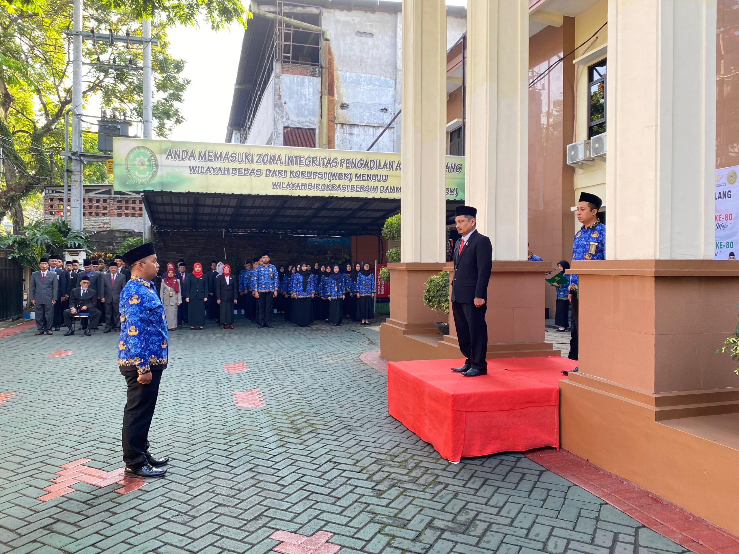 Upacara HUT RI ke-80 di PA Kota Malang, Momen Penghargaan dan Refleksi Kemerdekaan