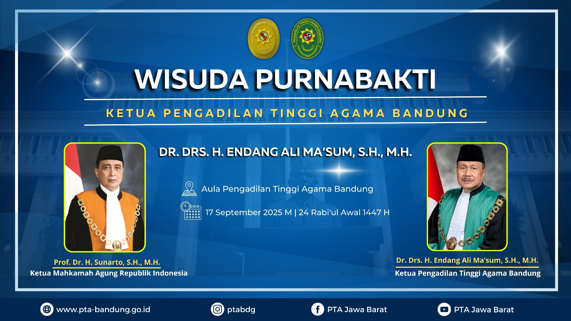 Akhir Pengabdian, Awal Inspirasi, PA Kota Malang Ikuti Wisuda Purnabakti Ketua PTA Bandung