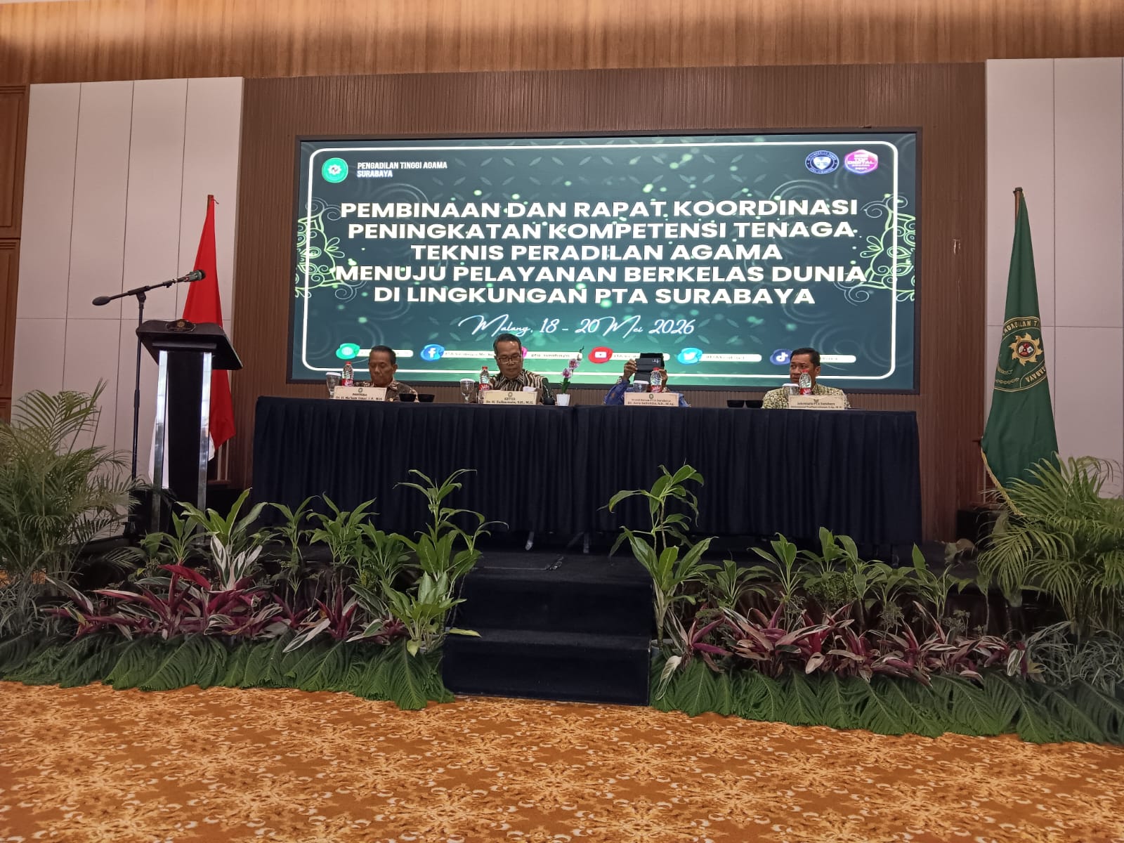 Perkuat Kompetensi Aparatur, Panitera dan Panmud Gugatan PA Kota Malang Ikuti Pembinaan dan Rakor PTA Surabaya