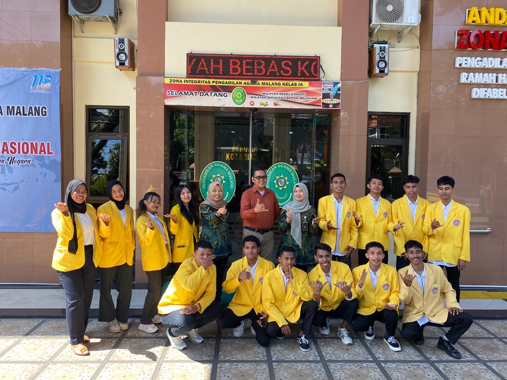 Belajar Praktik Peradilan dari Dekat, Studi Banding Mahasiswa Universitas Wisnuwardhana di PA Kota Malang