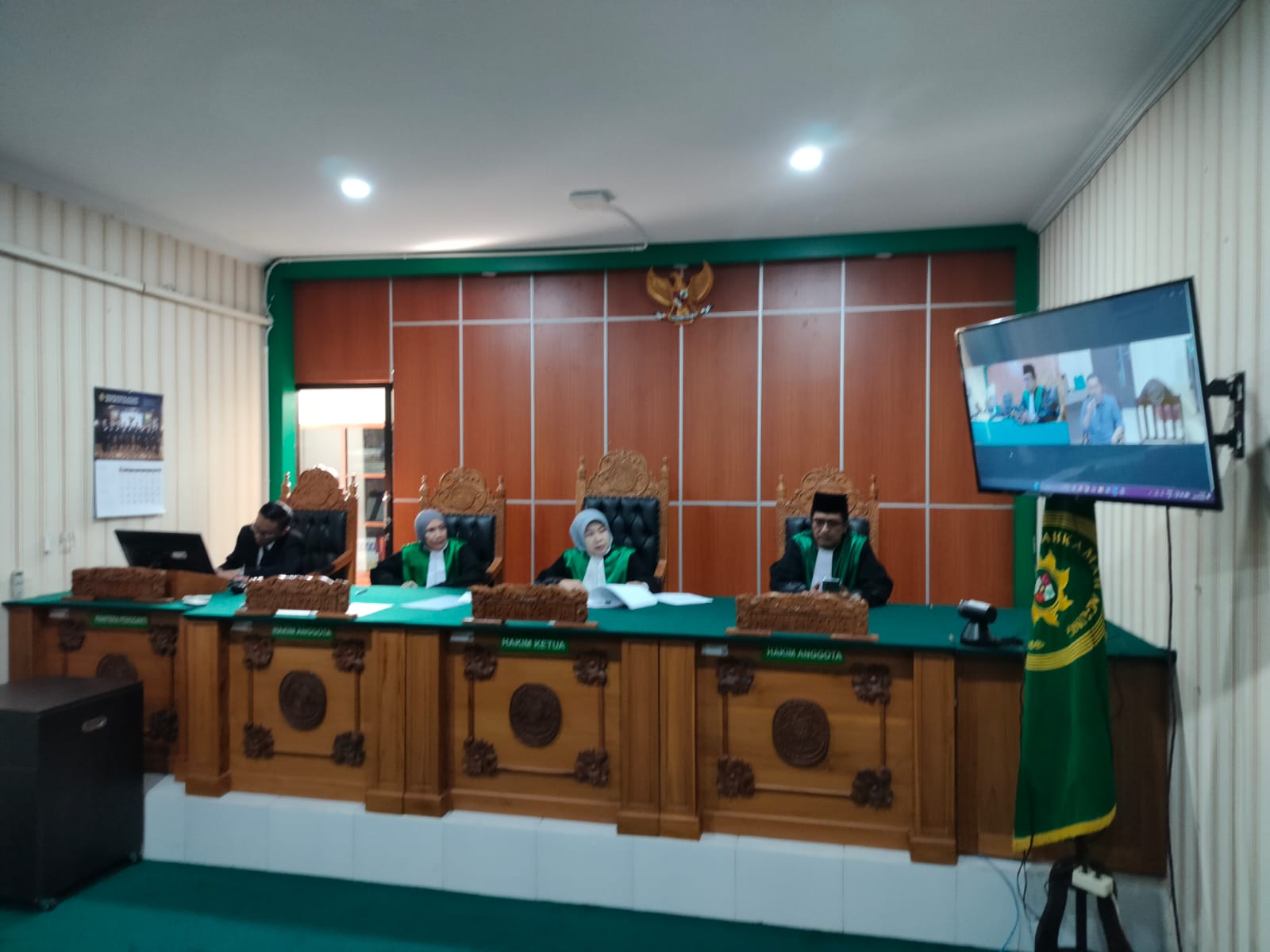 PA Kota Malang Laksanakan Sidang Virtual Pemeriksaan Saksi Bersama PA Bengkalis